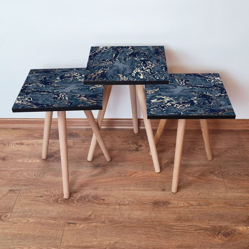 Nesting Table 3Shp278 - Set od 3 komada u boji: mornarsko plava, siva, bež slika 1