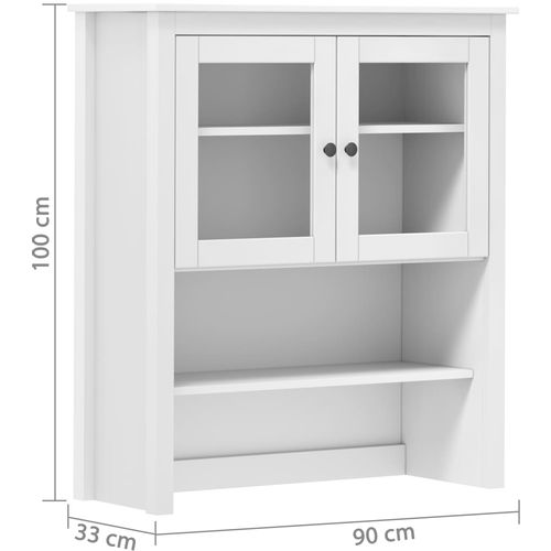 Gornji dio za komodu Hill bijeli 90x33x100 cm masivna borovina slika 34