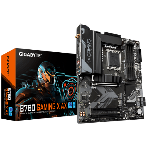 GIGABYTE B760 GAMING X AX matična ploča, DDR5, SATA3, USB3.2Gen2, DP, WiFi 6E, LGA1700 ATX slika 1