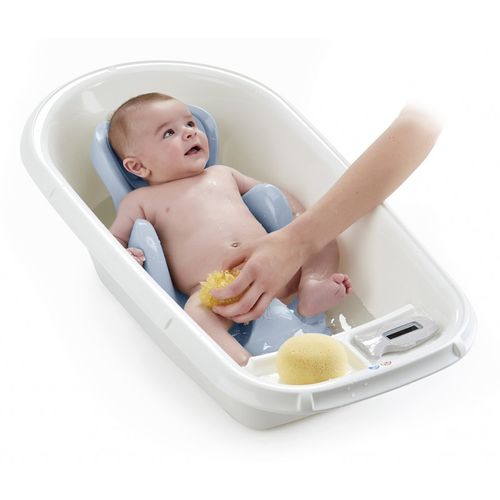 THERMOBABY sjedalica za kupanje Babycoon baby blue / white slika 2
