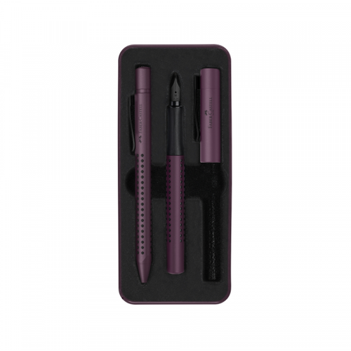 Set Faber Castell Grip hemijska olovka + naliv pero M 201530 berry slika 1