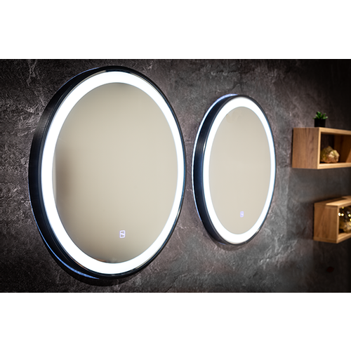 Ceramica lux   Ogledalo alu-ram fi60, matt black, touch-dimer prednji- CL1 300019 slika 2