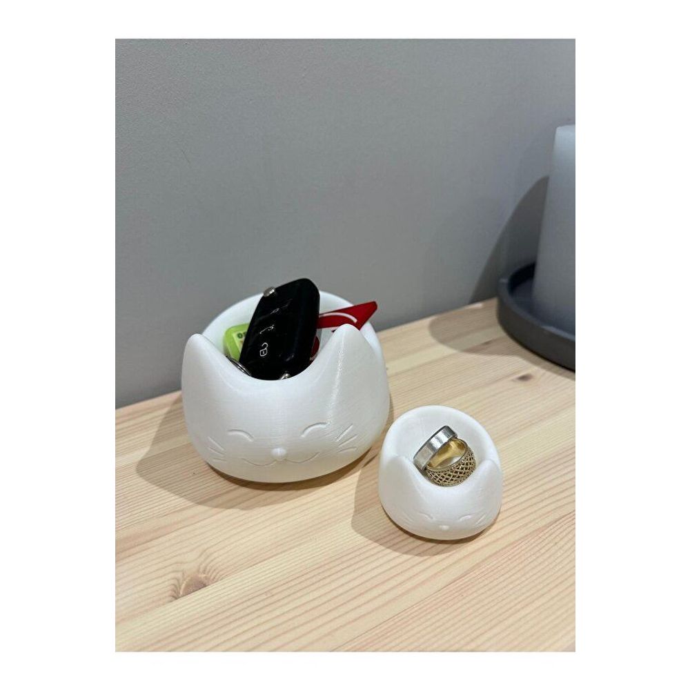 Decorative object set (2 pieces) Cat 2, colour: white slika 4