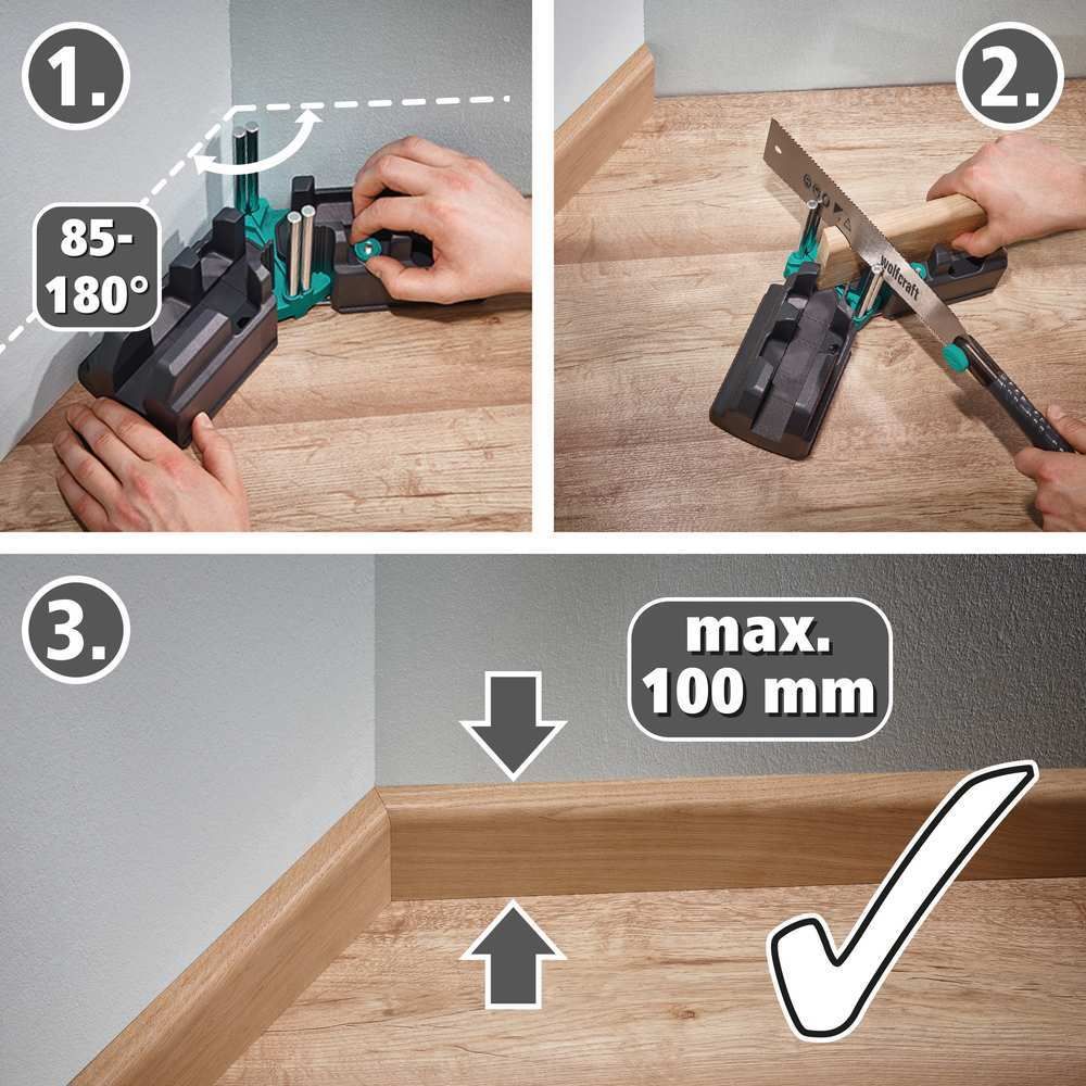 Wolfcraft Šablon Podesivi Za Kutno Rezanje 100 mm / 85 - 180* - 6948200 slika 10