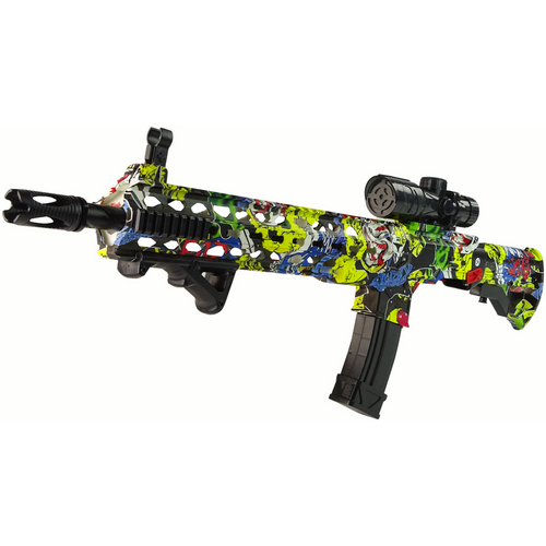 Puška i pištolj na gel kuglice šareni grafiti slika 3
