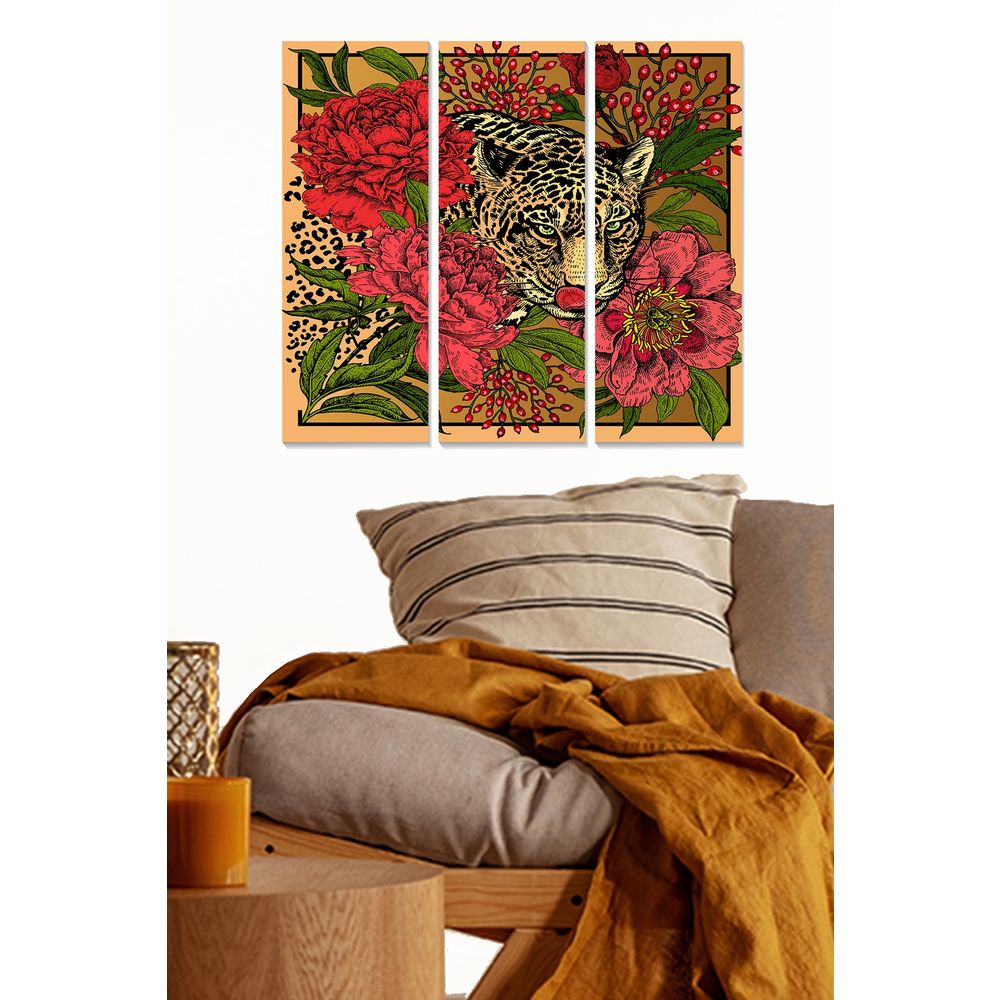 Dekorativna Slika od MDF-a u Više Boja (Set od 3 Komada) - MDF1233913279 slika 1