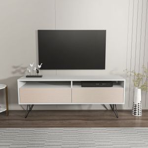 TV Stalak Flay - Bijeli i Bež