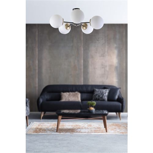 Venüs 5 Li Beyaz Camlı Avize White Chandelier slika 1