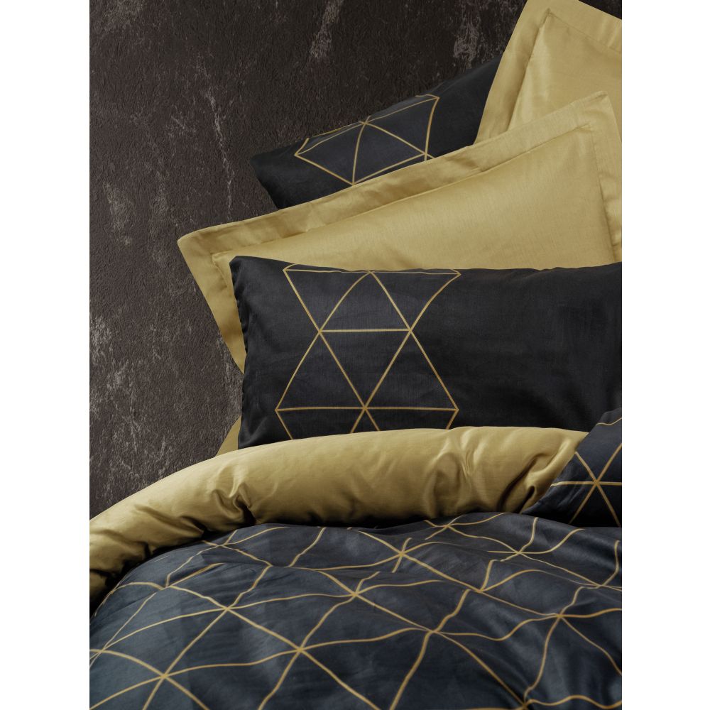 Veta - Gold Gold
Black Ranforce Double Quilt Cover Set slika 2