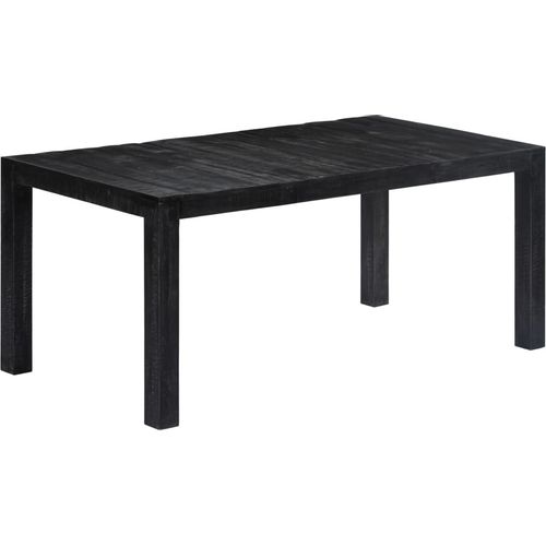 Blagovaonski stol crni 180 x 90 x 76 cm od masivnog drva manga slika 37