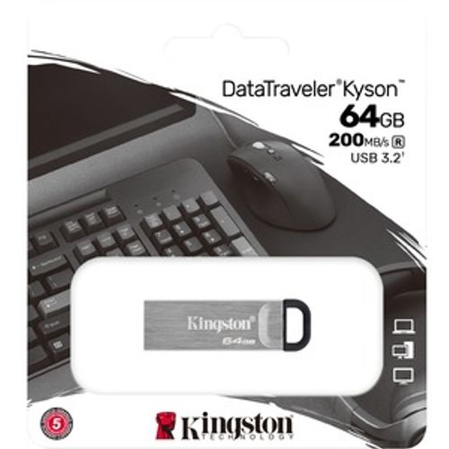 Kingston DTKN/64GB 64GB USB Flash Drive, USB 3.2 Gen.1, DataTraveler Kyson, Read up to 200MB/s slika 3