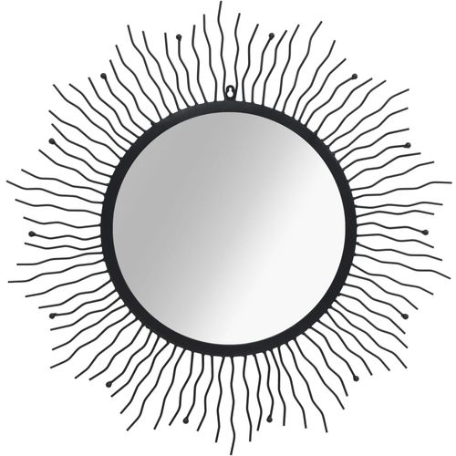 Vrtno zidno ogledalo u obliku sunca 80 cm crno slika 6