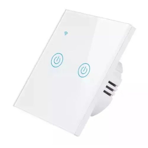 ZIGBEE-SMART-2 GANG-RSH-SP002-EU Gembird 2 Smart bezicna prekidaca,APP glasovna kontrola Glass Touch slika 1