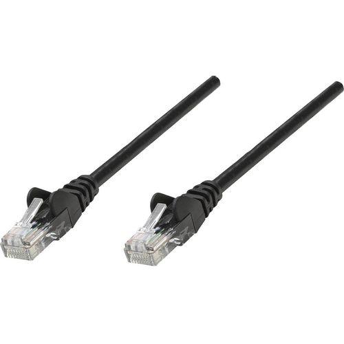 Intellinet 735308 RJ45 mrežni kabel, Patch kabel cat 6 S/FTP 1.00 m crna pozlaćeni kontakti 1 St. slika 1
