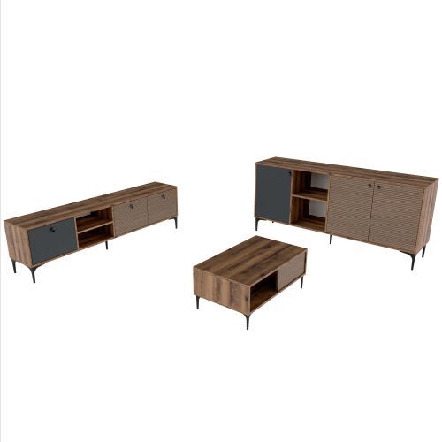 Set 1362-2090-1682 Walnut
Anthracite Living Room Furniture Set slika 5