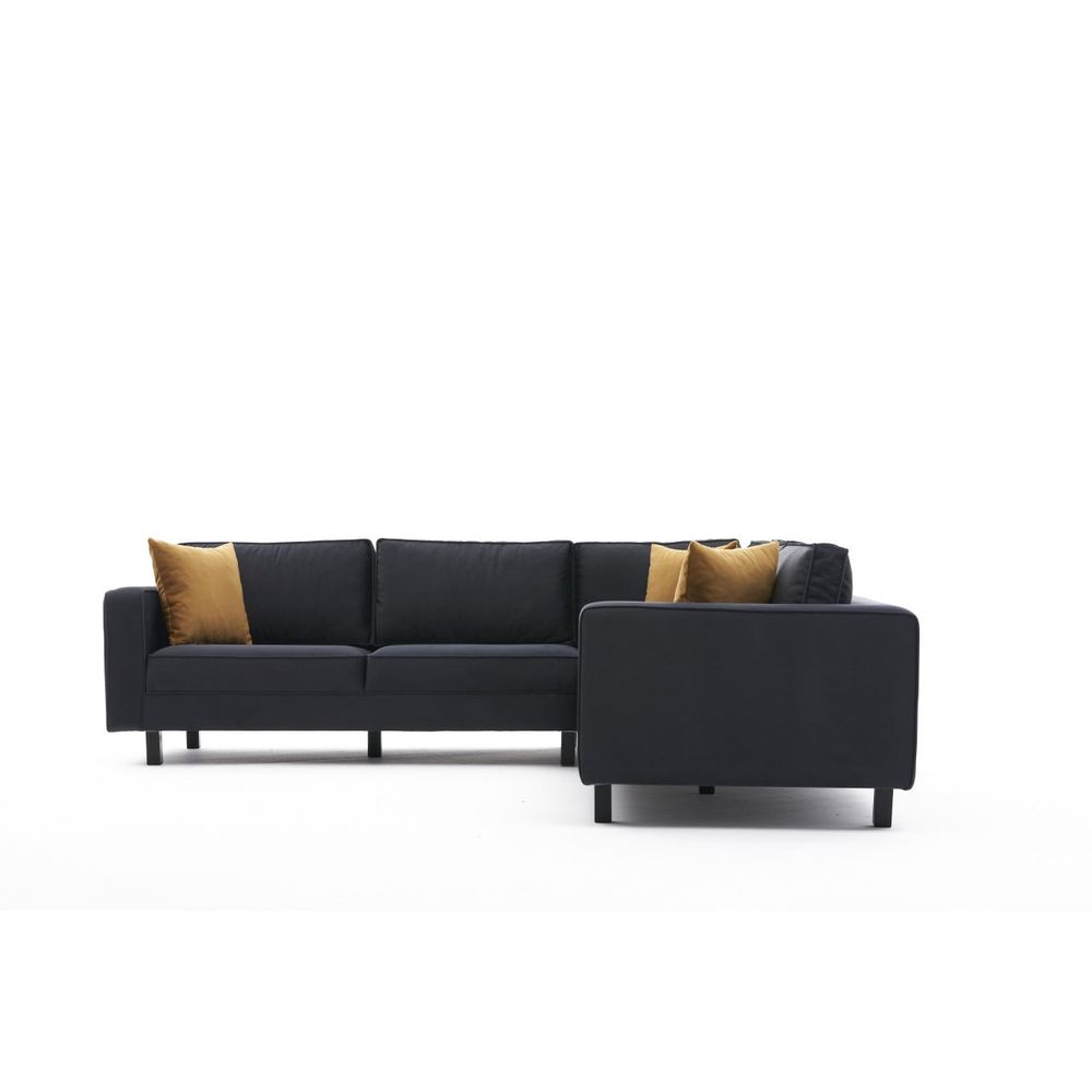 Kale Velvet - Ugao Sofa u Antracit Boji slika 5