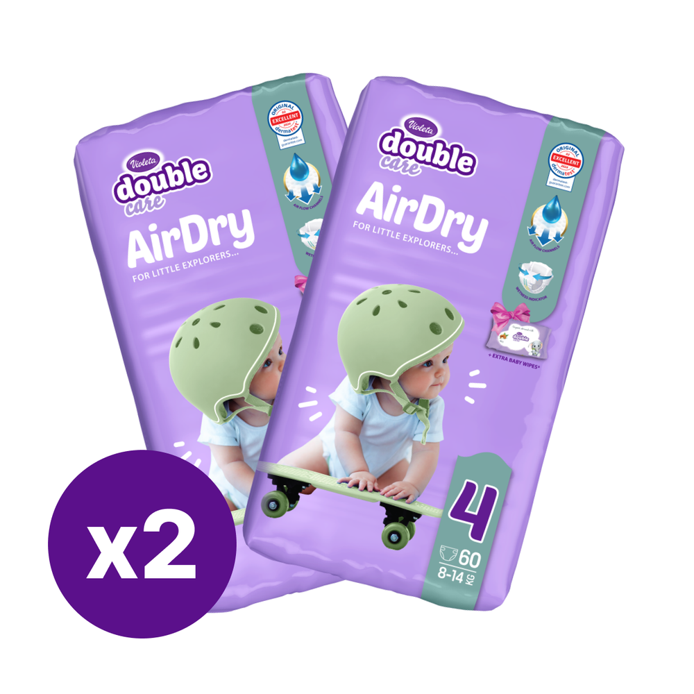 Violeta Double care pelene Air dry Duo pack slika 3