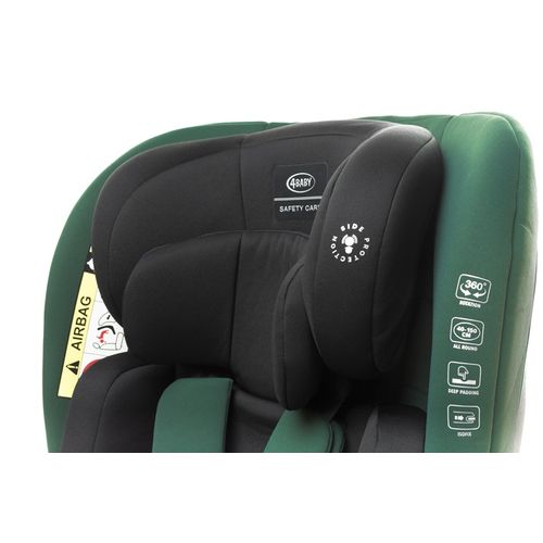 4BABY autosjedalica I-Size (40-150 cm) Matt-fix dark green slika 14