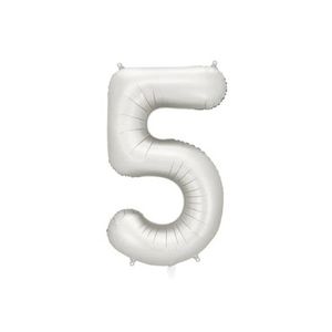 FB1S-5-018 Folijski balon 5 - Srebrni, 86 cm