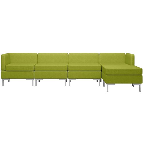5-dijelni set sofa od tkanine zeleni slika 33