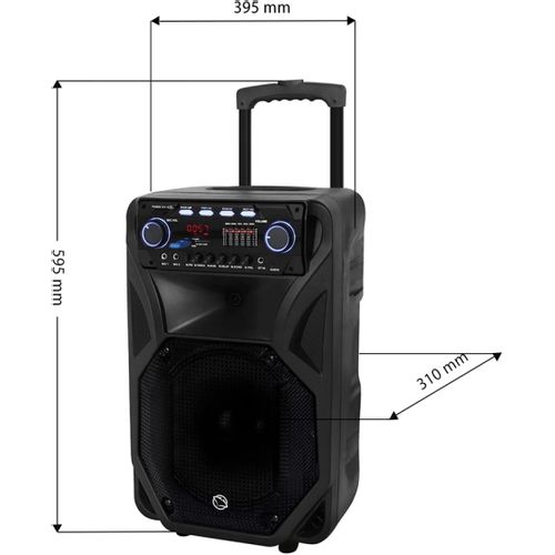 MANTA karaoke, 80W, FM, BT, USB, SD, bež mikr, gitara, baterij, crni SPK5021PRO slika 4