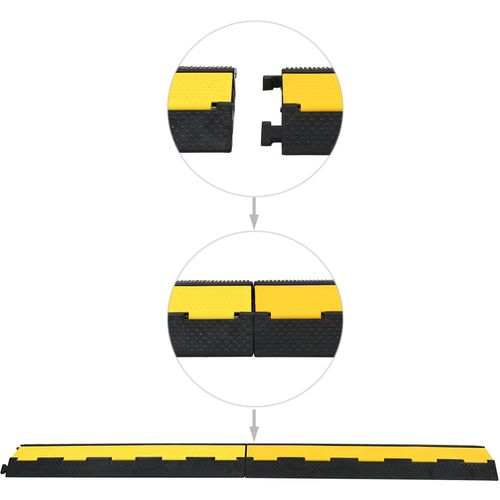 Podna zaštita za kabele most s 2 kanala od gume 101,5 cm slika 8