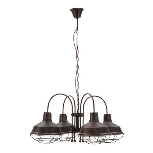 Mauro Ferretti Stropna lampa bronks 4 svjetla cm 80x80x40 (lanac cm 80) slika 1