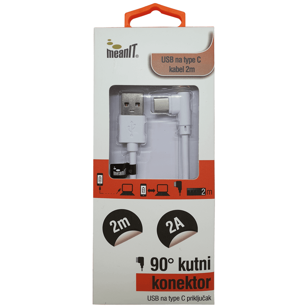 MeanIT USB kabl za smartphone, USB / USB C, 2A - KABEL ZA SMARTPHONE slika 1