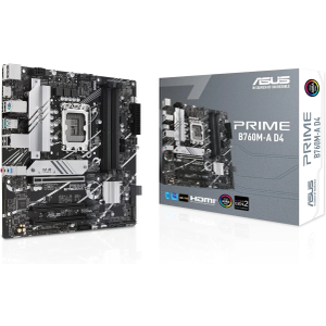 ASUS MB PRIME B760M-A D4-CSMIntel B760, LGA 1700, 2x M.2,4xDDR4; 2xHDMI, DP, mATX