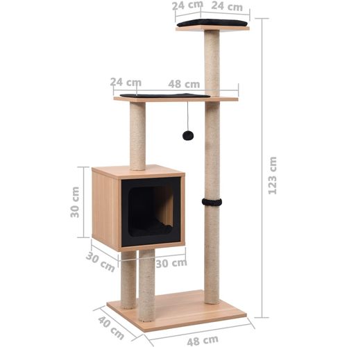 Penjalica za mačke s prostirkom za grebanje od sisala 123 cm slika 8