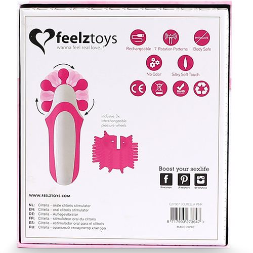 Stimulator FeelzToys - Clitella, ružičasti slika 9