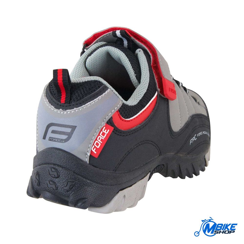 Force Cipele za biciklizam MTB Tourist Black/Grey/Red II 38 slika 4
