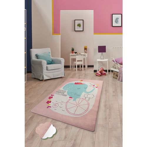 Conceptum Hypnose Tepih (140 x 190), Elephants Bike - Pink slika 1