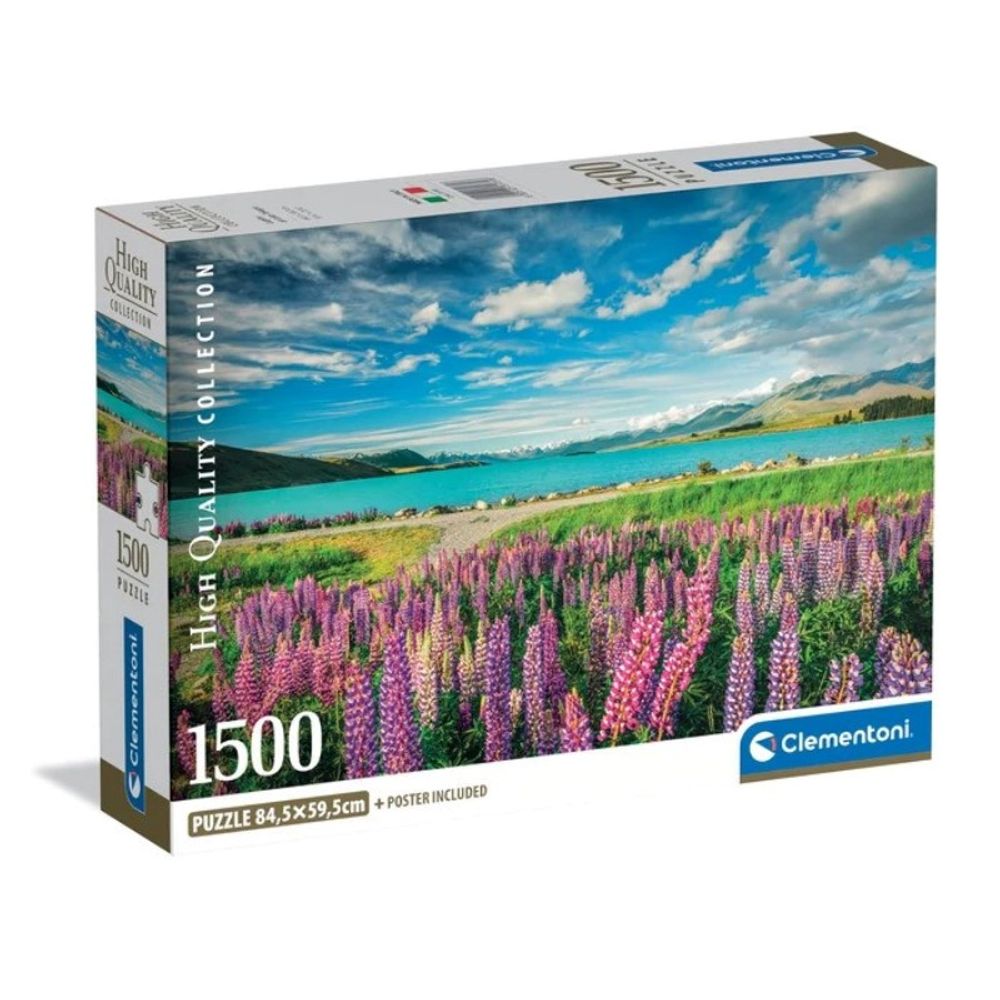 Clementoni CL31731 Puzzle 1500 LUPINI NA JEZERU TEKAPO, 1500kom slika 1