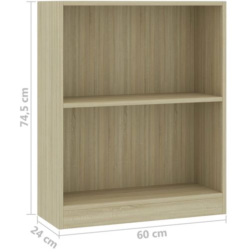 Polica za knjige hrast sonoma 60x24x74,5 cm konstruirano drvo slika 6