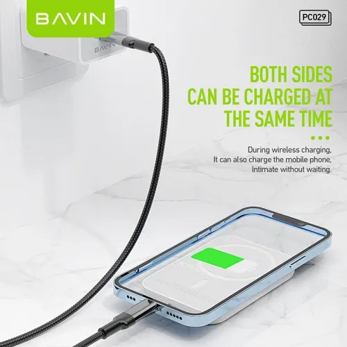 Bavin Magsafe Magnetic Power bank 5000mAh + kabl Lightning bela slika 5