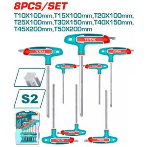 TOTAL 8-delni set torex sa T-ruckom THHW80836