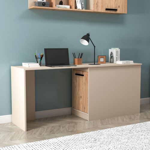 Newra - Atlantic Pine, Beige Atlantic PineBeige Study Desk slika 2