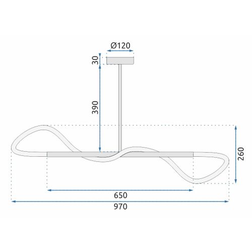 LED stropna svjetiljka App856-CP Long Black slika 9