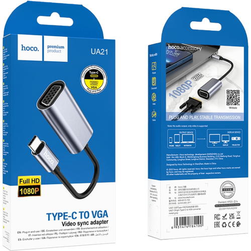 hoco. Adapter USB type C na VGA - UA21 slika 2