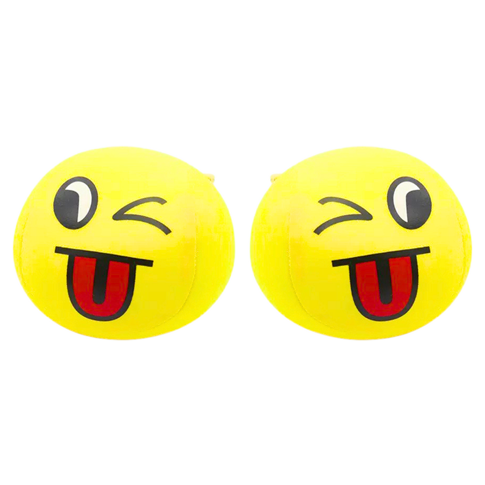 Mekana lopta smajli emoji lopta žuta 9 cm slika 1