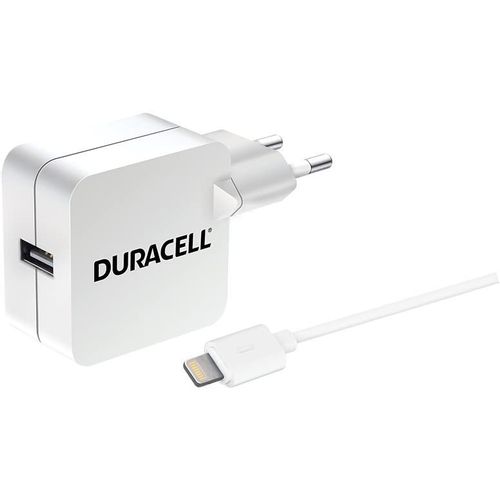 Duracell Punjač – Uni 1xUSB + Lightning cable – 2.4A - White  slika 2