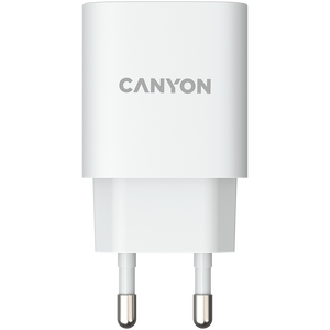 Canyon, Wall charger with 1*USB, QC3.0 18W, Input: 100V-240V, Output: DC 5V/3A,9V/2A,12V/1.5A, Eu plug, OCP/OVP/OTP/SCP, CE, RoHS ,ERP. Size: 80.17*41.23*28.68mm, 50g, White