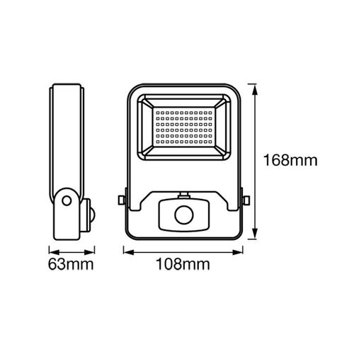 LEDVANCE LED reflek Flood senzor 10W 4000k t. siva slika 3