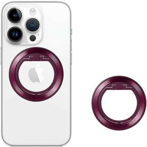 Techsuit – MagSafe telefonski prsten (MPR2) – Okrugli oblik- aluminijska legura – bordo slika 1
