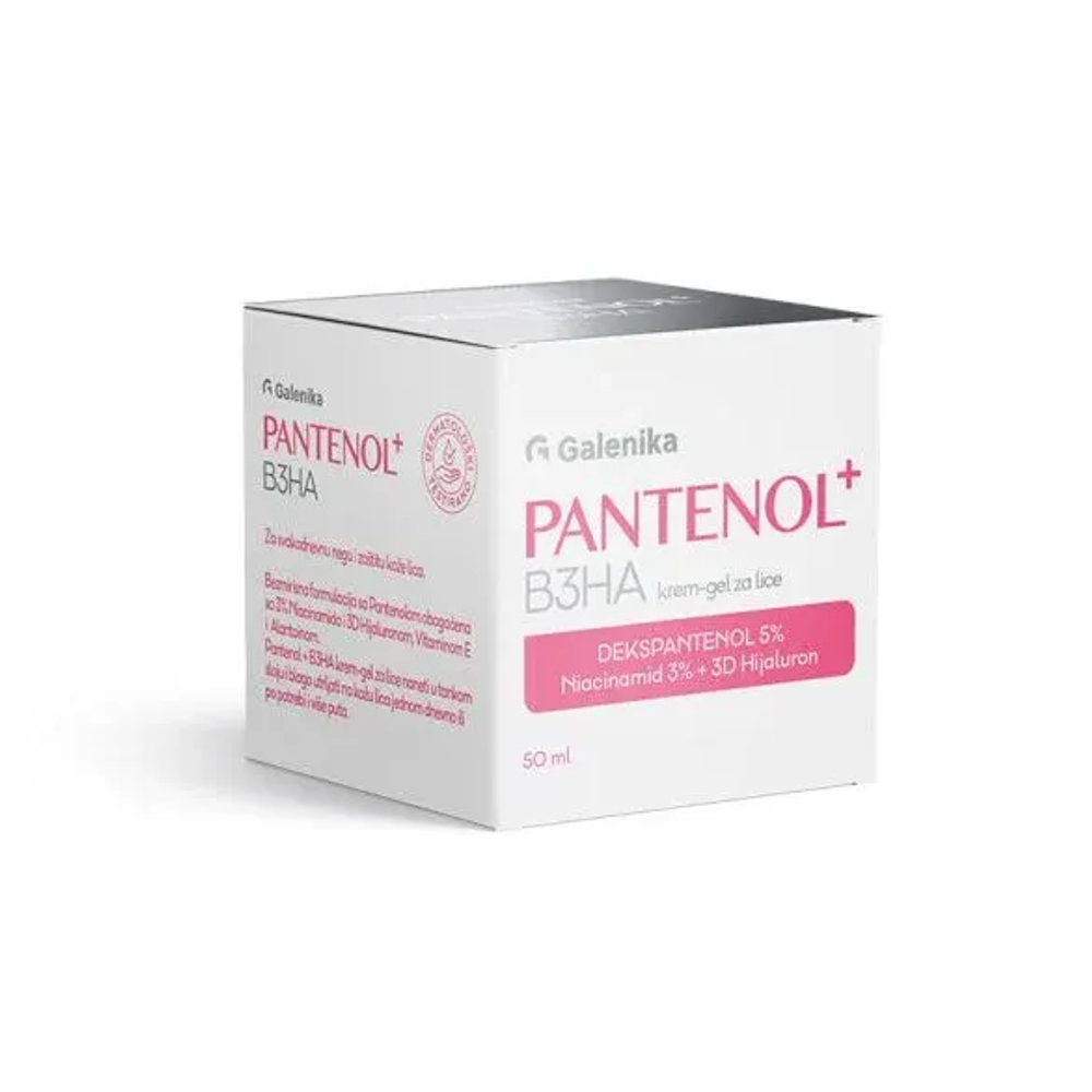PANTENOL + B3HA KREM-GEL ZA LICE 50ML GALENIKA slika 1