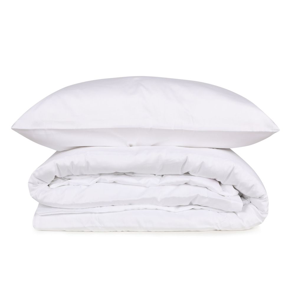 Elegant - White White Satin Super King Quilt Cover Set (FR) slika 3