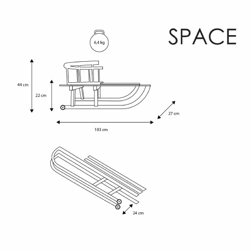 Kunert Space sklopive dječje sanjke slika 8