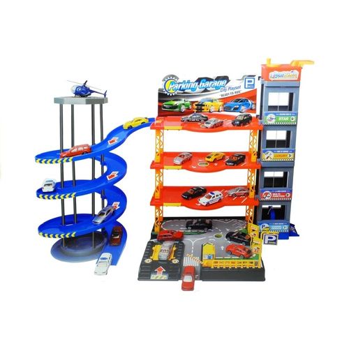 A huge garage + set of 4 cars and helicopter slika 2