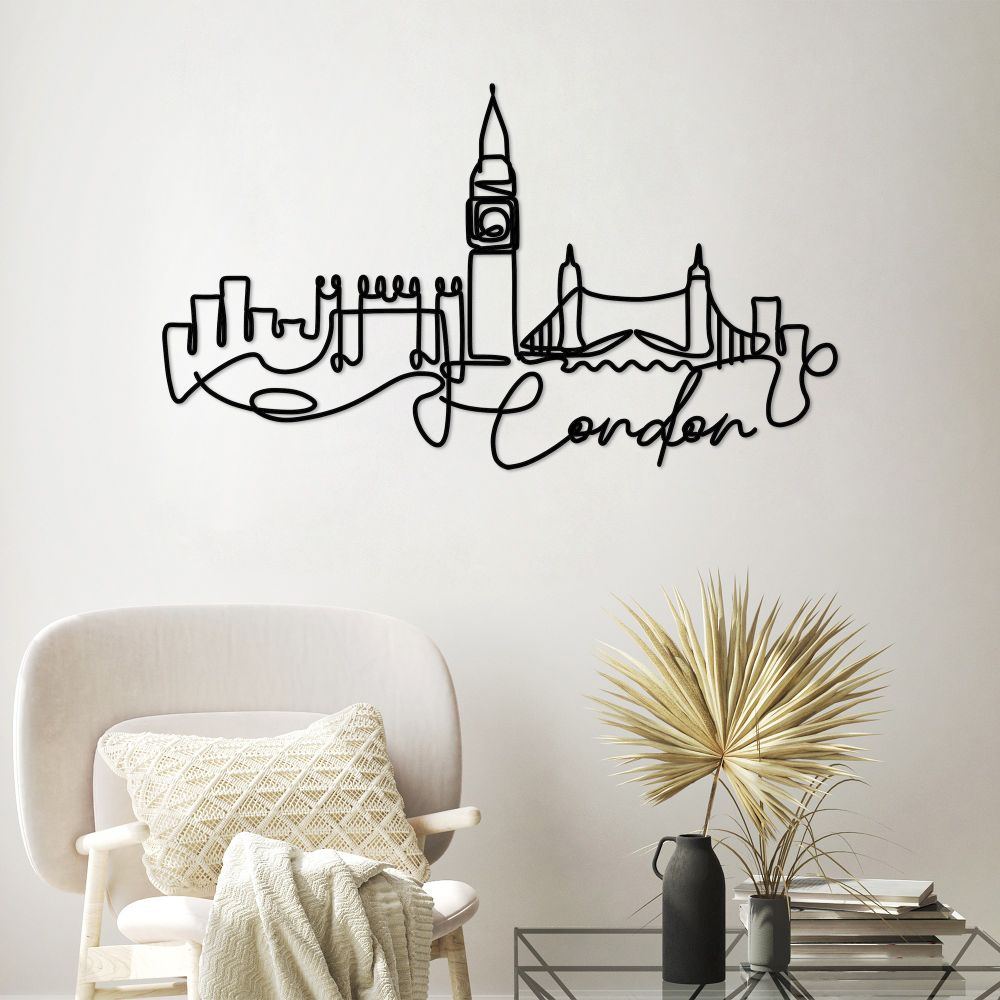 Dekorativni Metalni Zidni Ukras 'London Black' slika 2